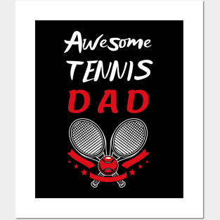 US Open Tennis Dad Racket and Ball Posters and Art